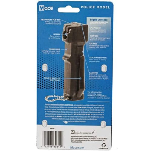 Mace® Tear Gas Enhanced Police Pepper Spray with Clip